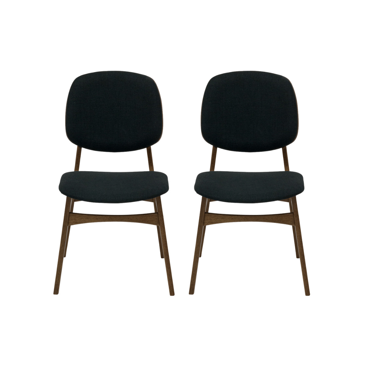 Set de 2 Sillas Tamarindo Kan de Tela color Gris Oxford