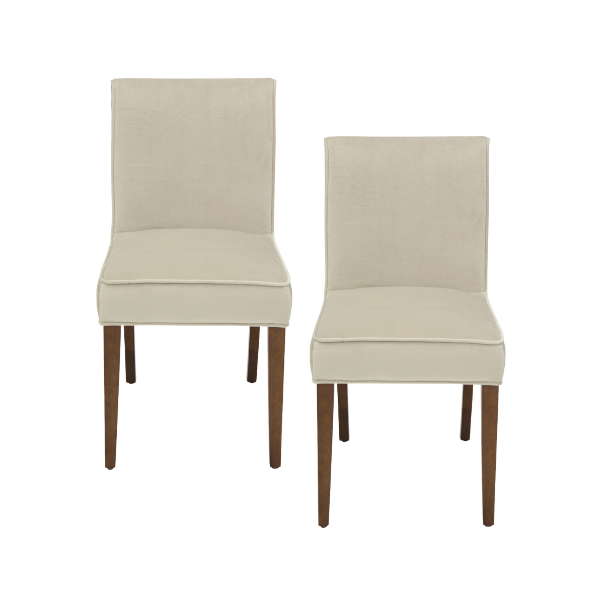 Foto 2 pulgar | Silla Tamarindo Faz Tela Beige Set De 2 piezas