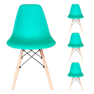 Foto 1 | Sillas Eames Kecompras color Turquesa 4 Piezas