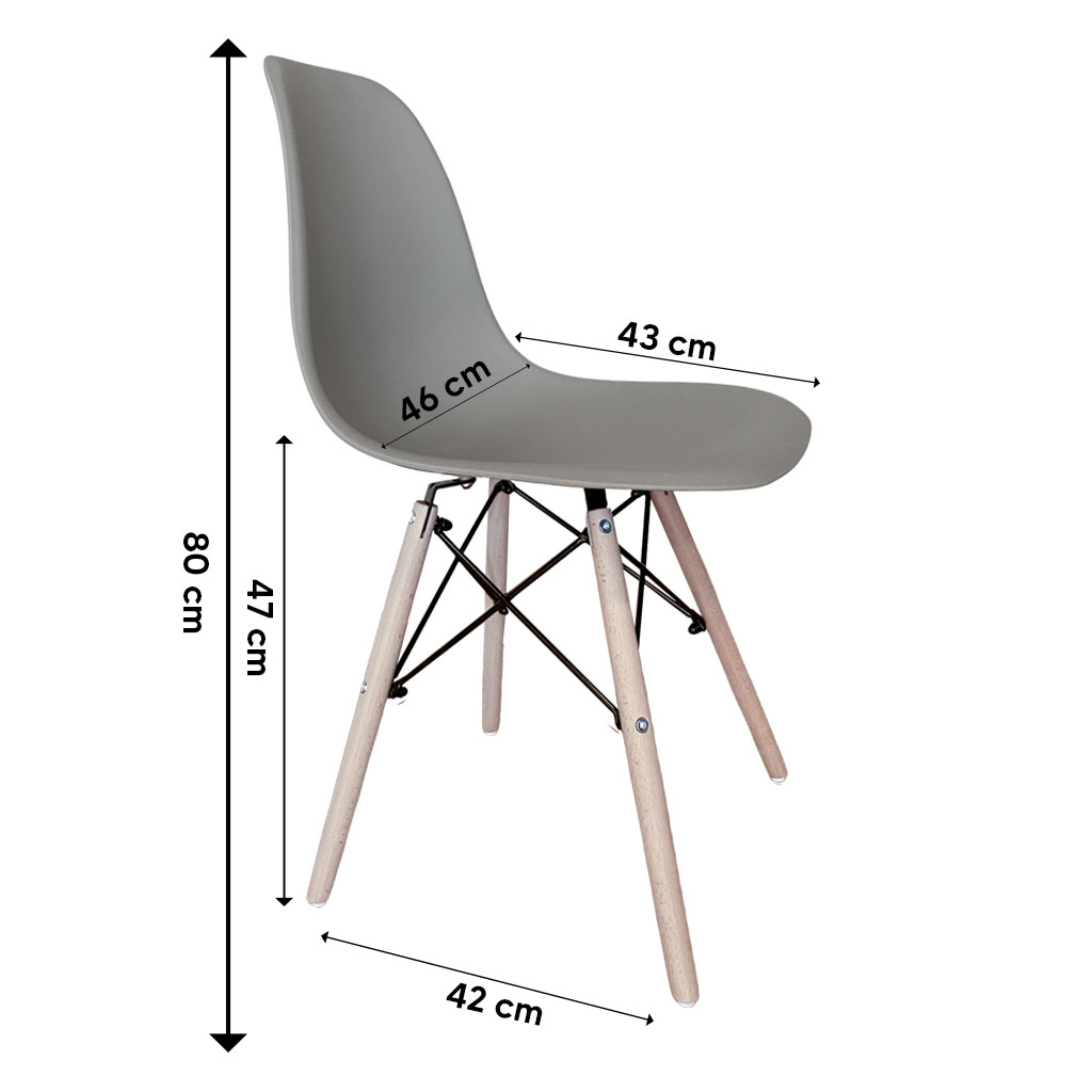 Foto 4 | Silla Eames Kecompras color Gris