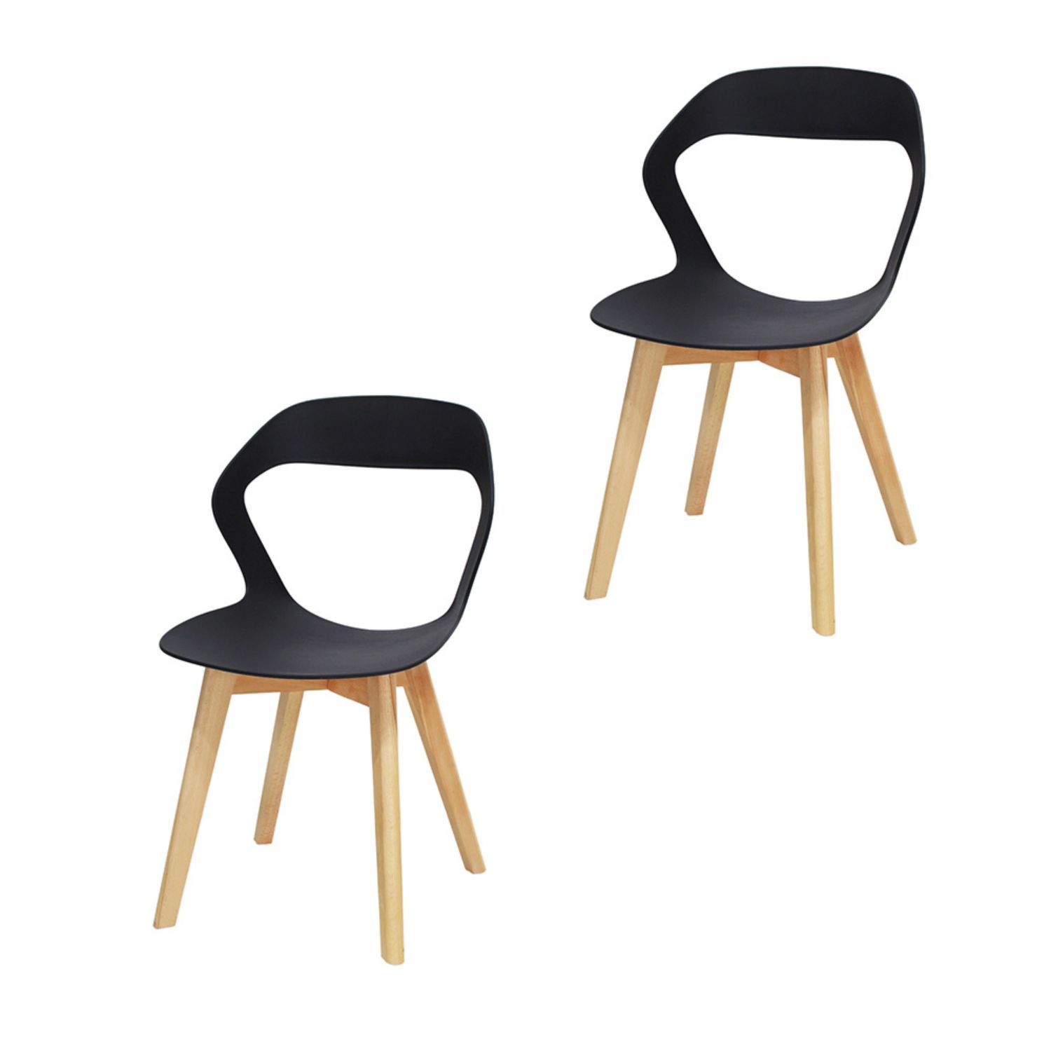 Sillas Mundo In Moura color Negro 2 Piezas