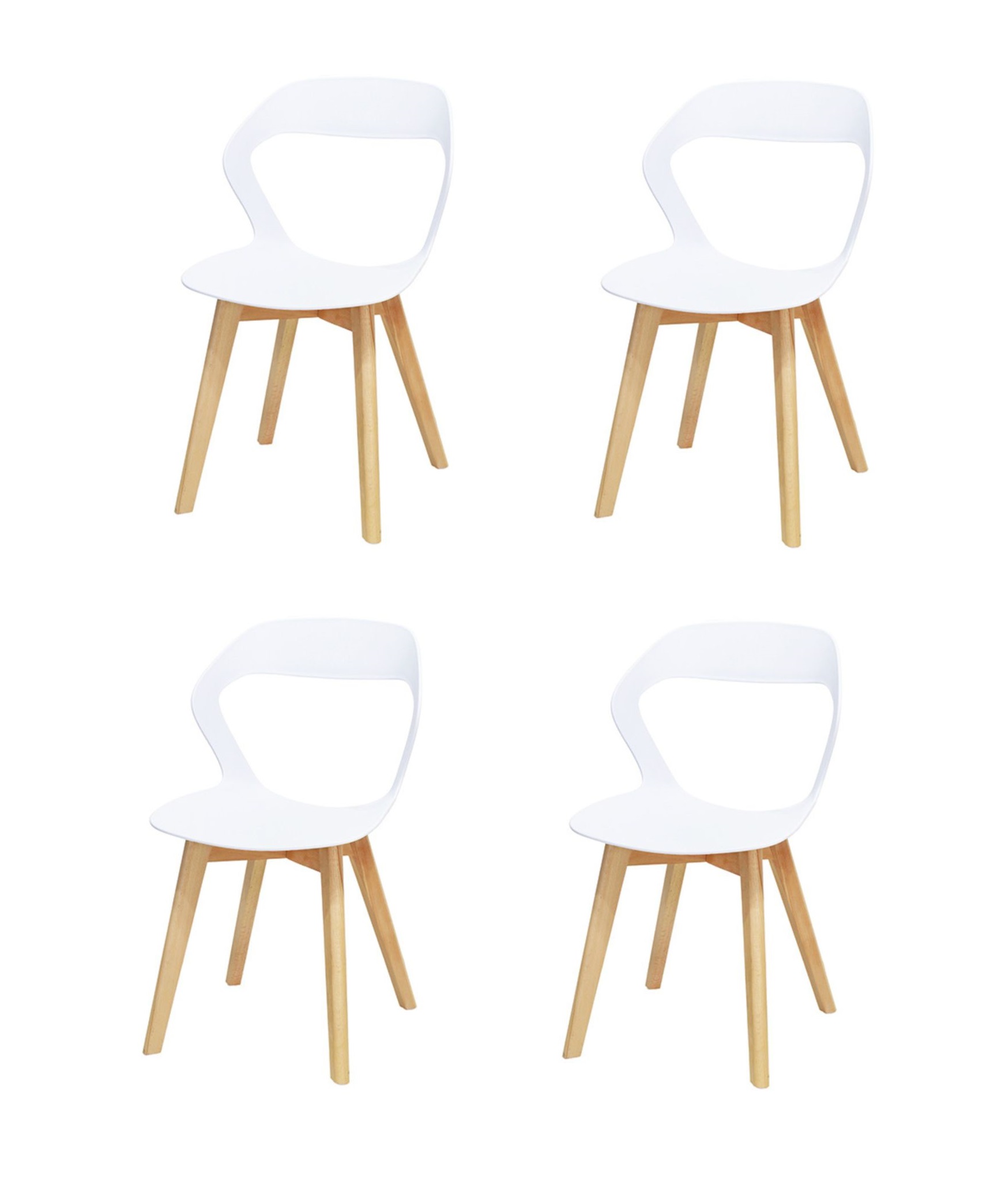 Silla Mundo In Moura color Blanco 4 Piezas