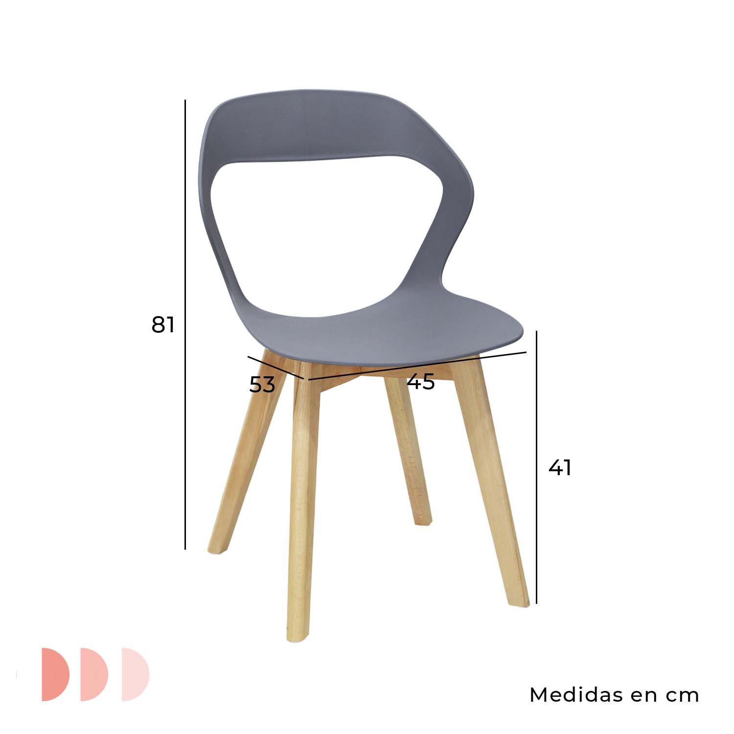 Foto 7 | Silla Mundo In Moura color Gris 4 Piezas