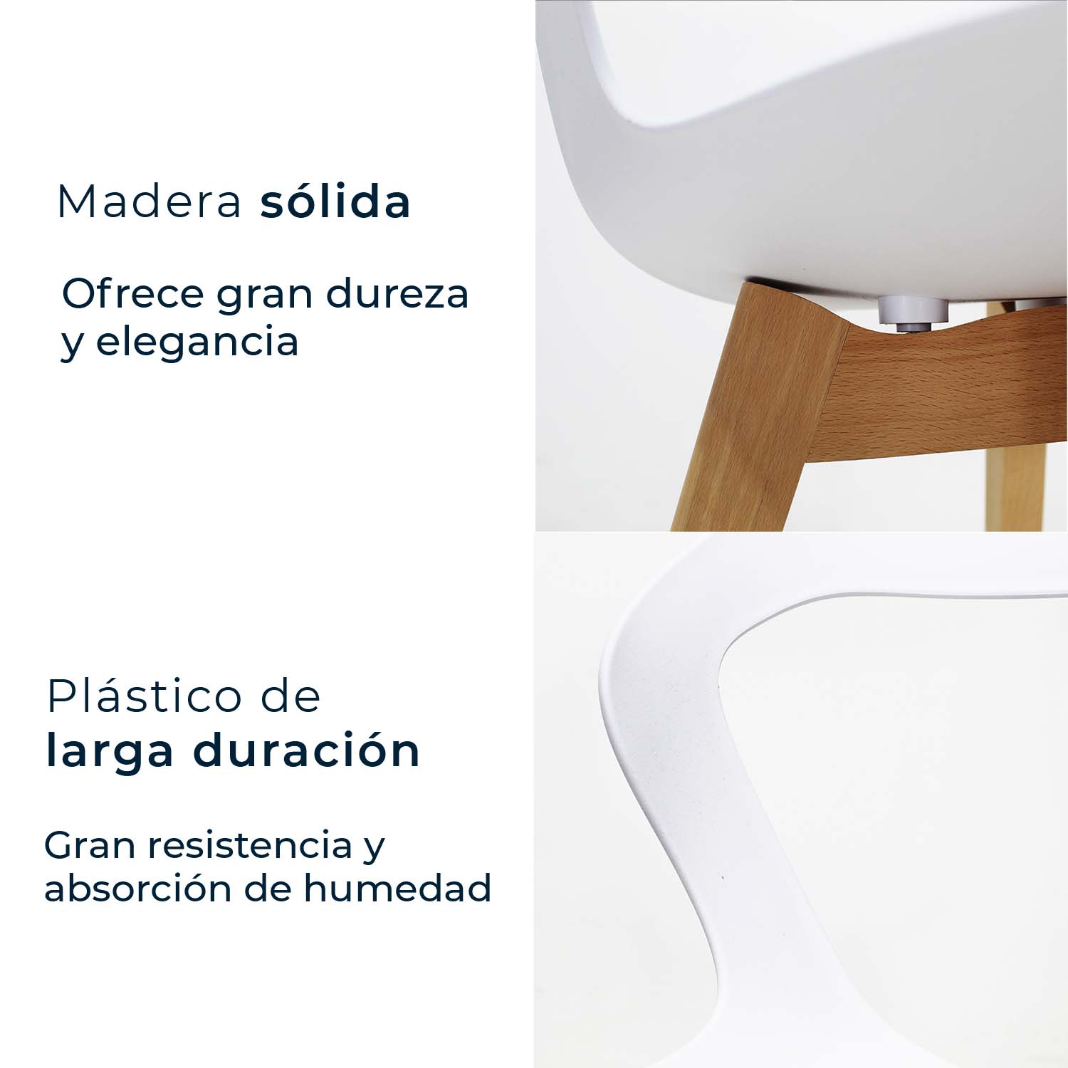 Foto 5 | Sillas Mundo In Moura color Blanco 2 Piezas