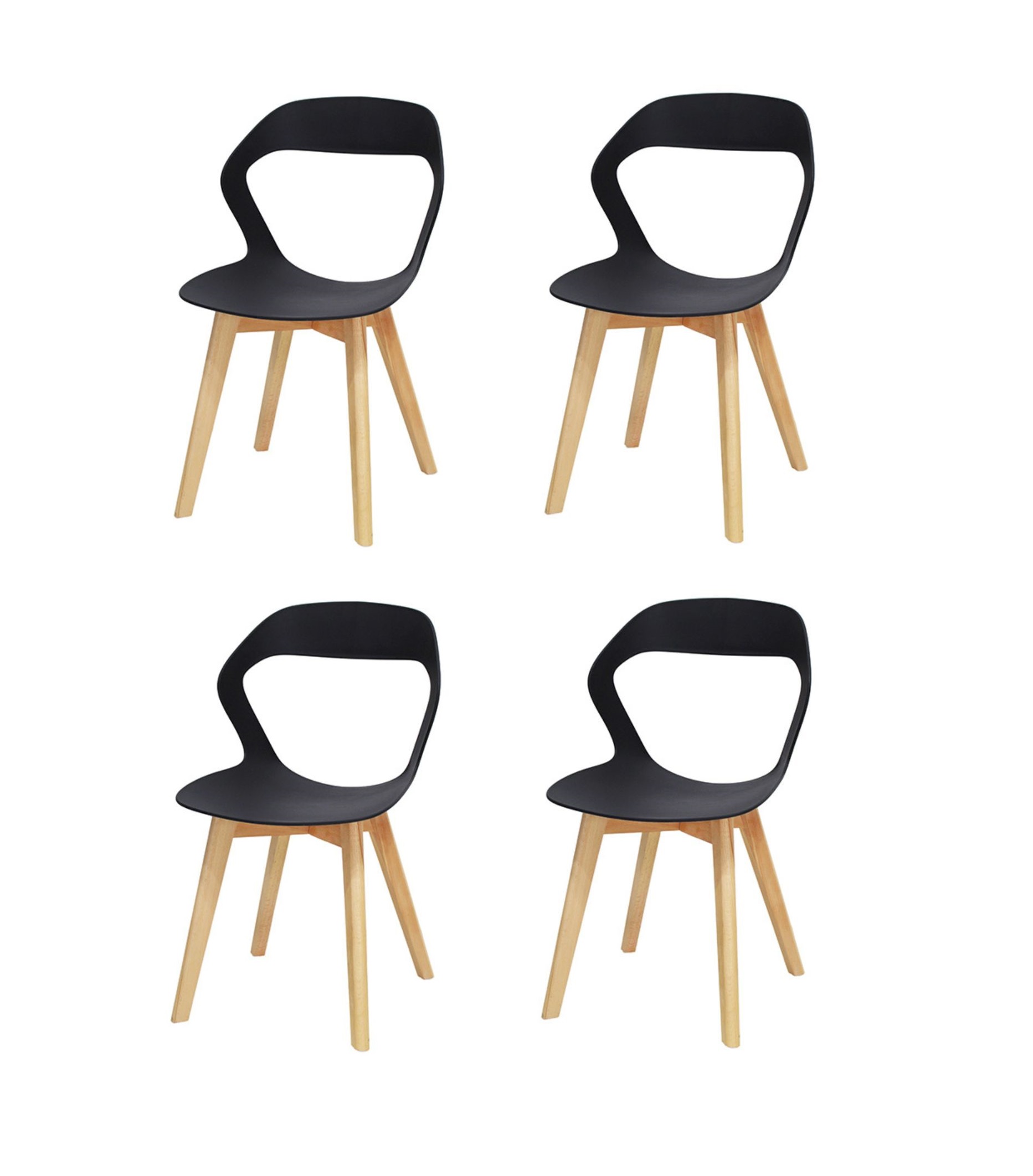 Foto 1 | Silla Mundo In Moura color Negro 4 Piezas