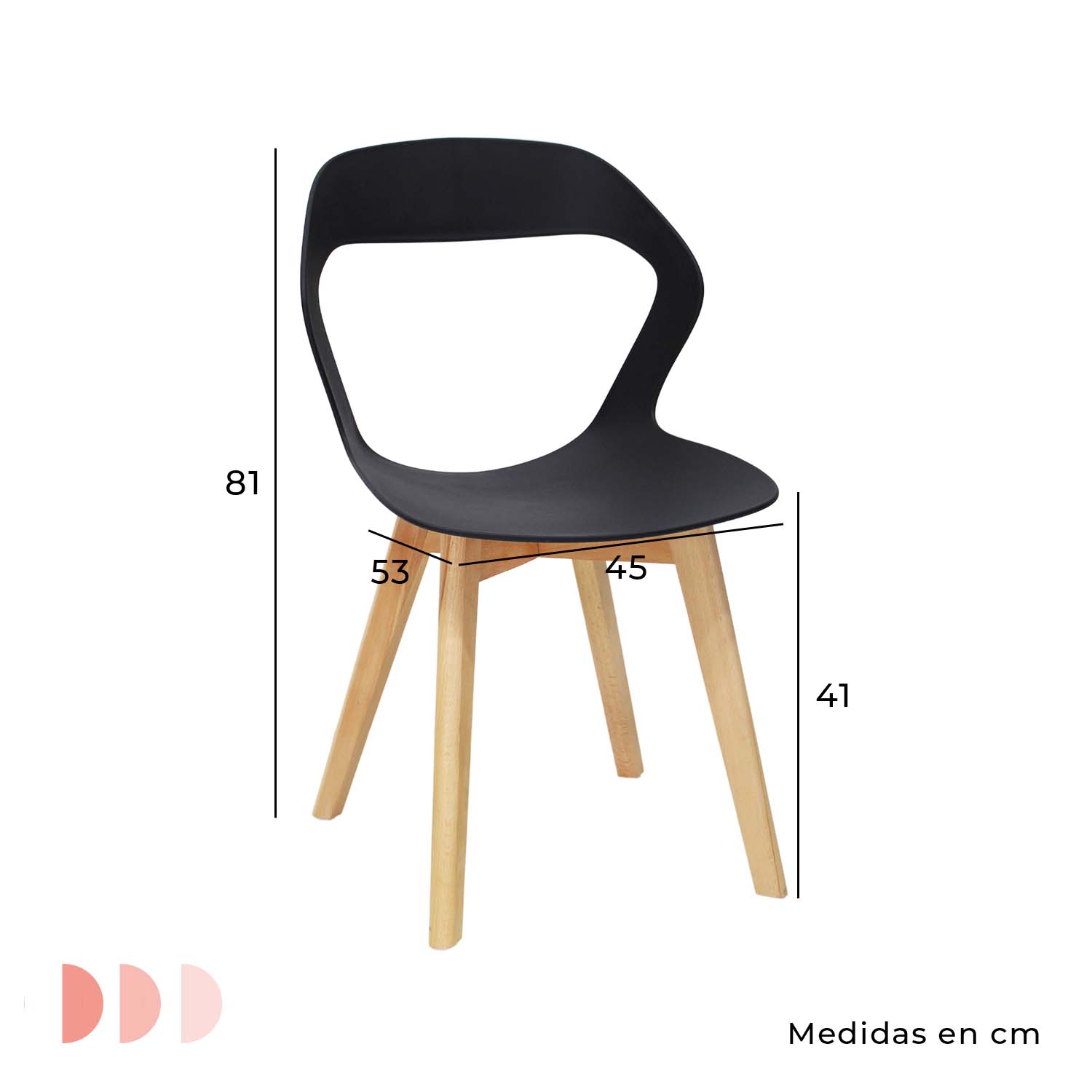 Foto 8 pulgar | Silla Mundo In Moura color Negro 4 Piezas