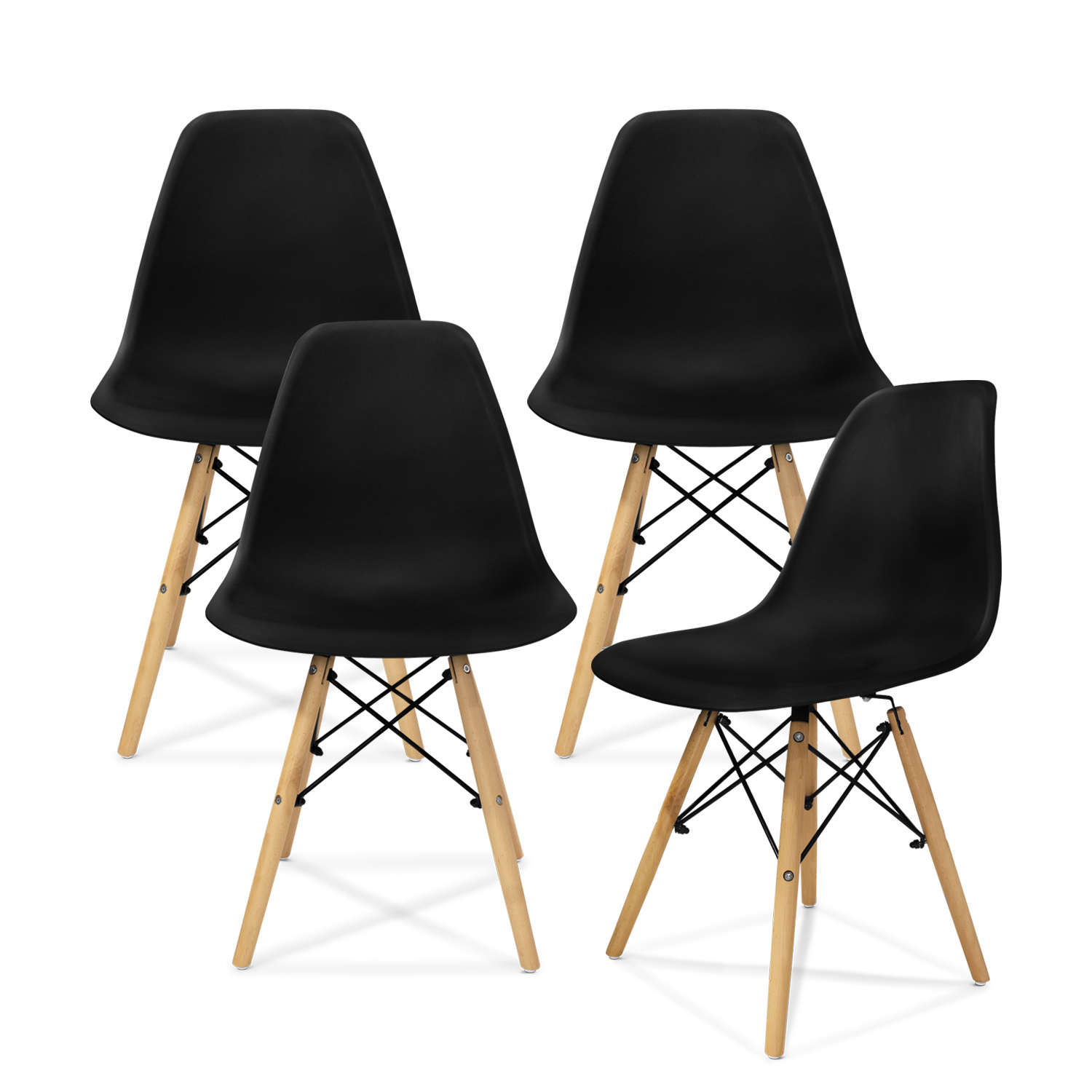 Foto 1 | Set de 4 Sillas Modernas Andromeda Inc Negras