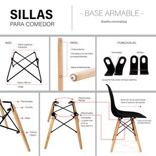 Foto 5 | Set de 4 Sillas Modernas Andromeda Inc Negras