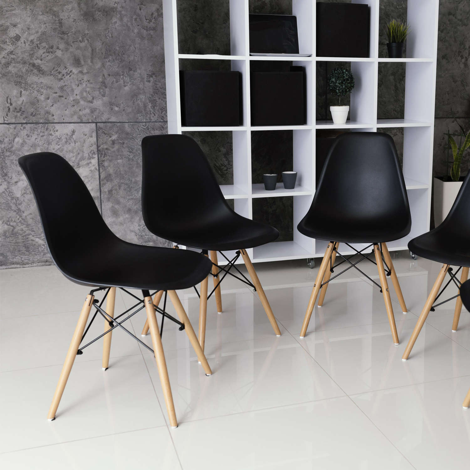 Foto 8 | Set de 4 Sillas Modernas Andromeda Inc Negras