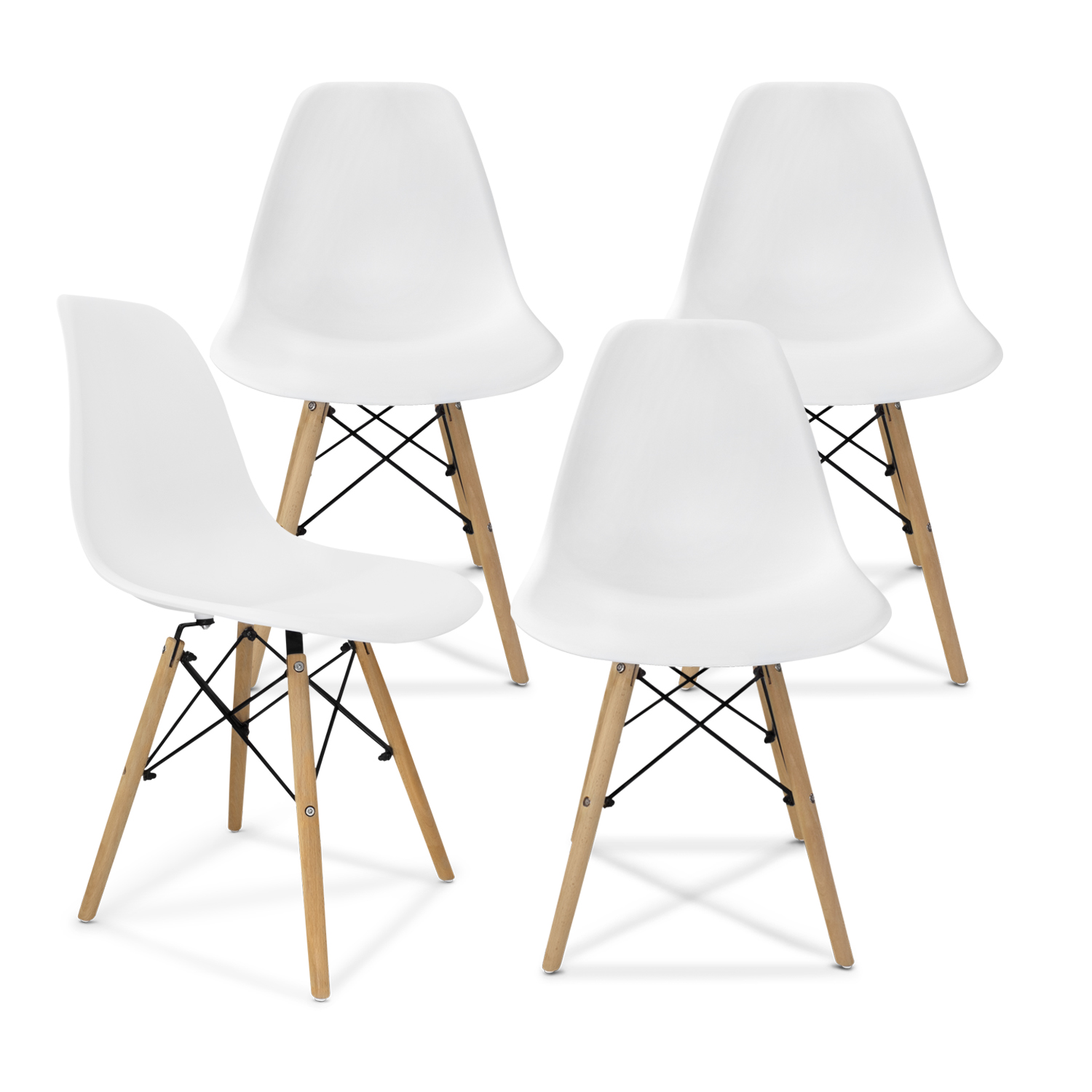 Foto 2 pulgar | Set de 4 Sillas Modernas Andromeda Inc para Comedor color  Blanco