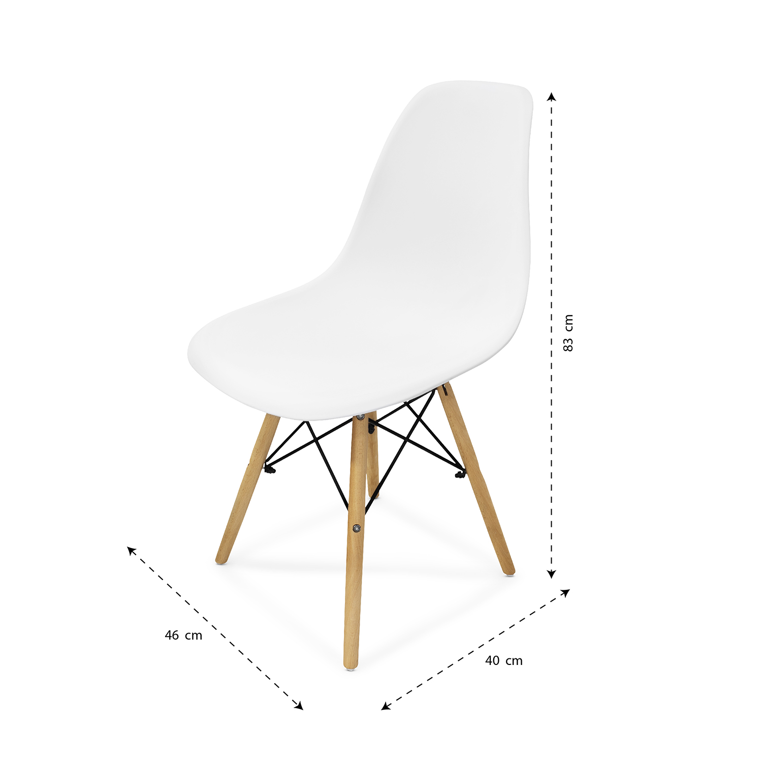 Foto 8 pulgar | Set de 4 Sillas Modernas Andromeda Inc para Comedor color  Blanco