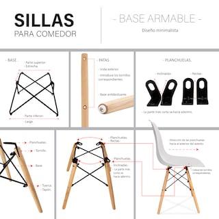 Foto 5 | Set de 4 Sillas Modernas Para Comedor Andromeda Inc color Gris