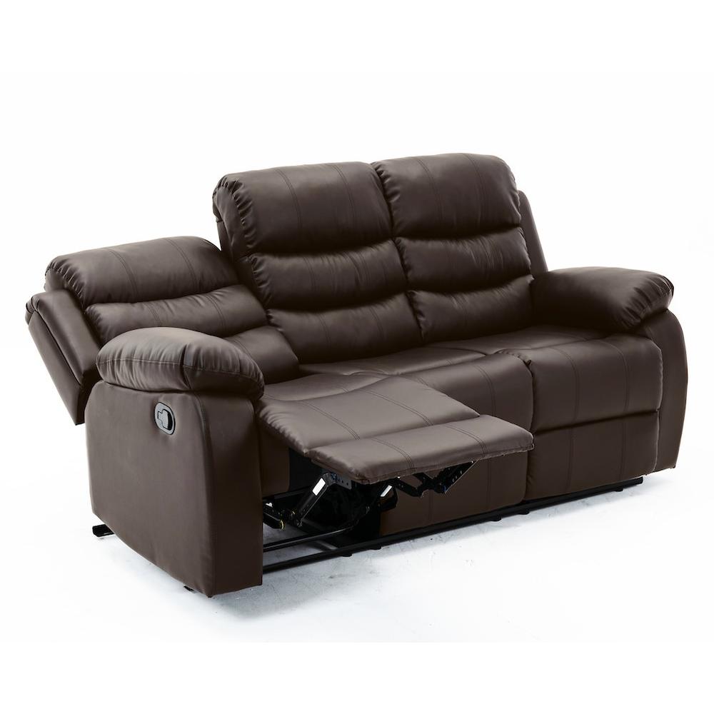 Foto 3 | Sillón Reposet Reclinable 3 Cuerpos Tapizado En Simil Cuero