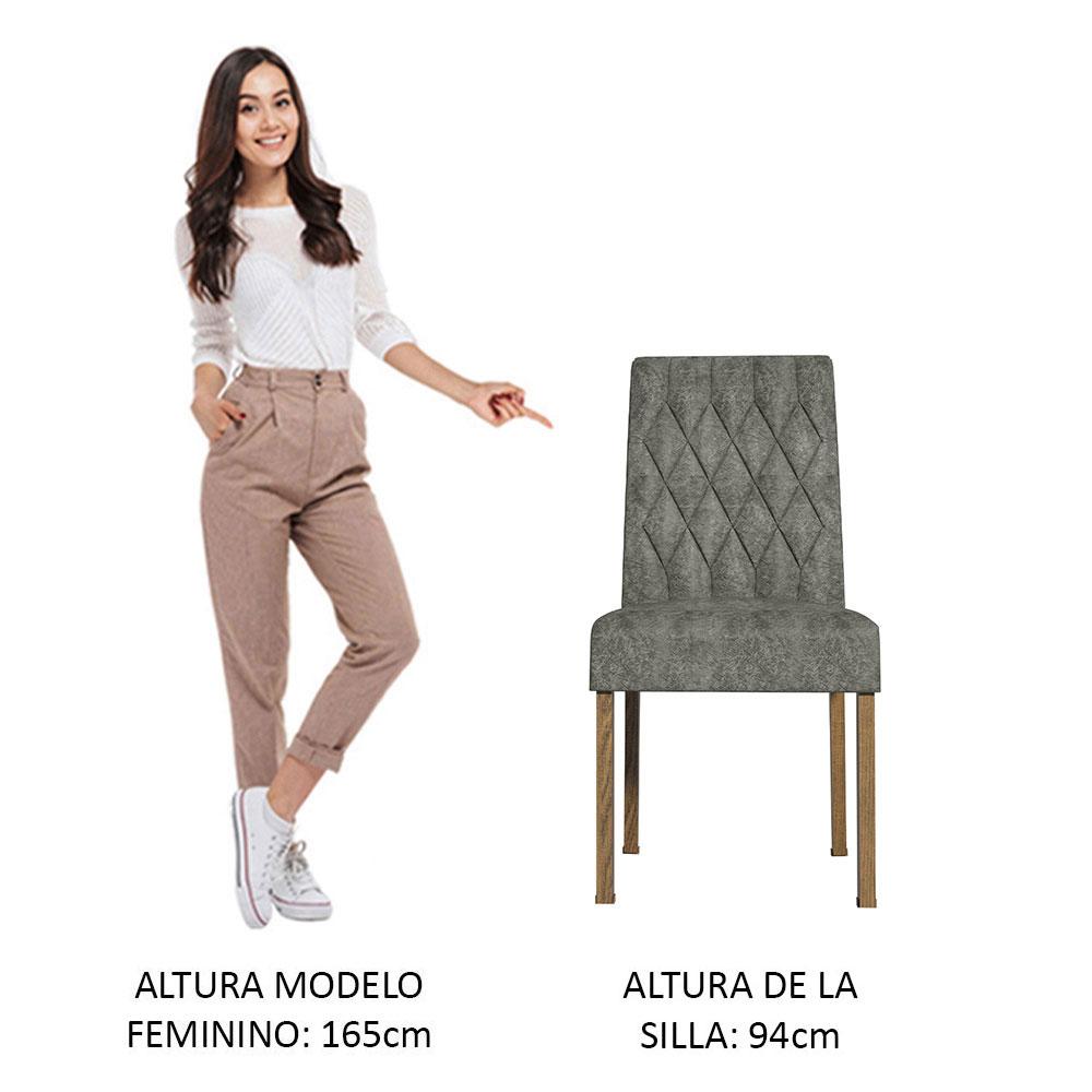 Foto 4 pulgar | Sillas para Comedor Madesa Gris 2 Piezas