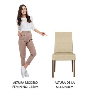 Foto 4 | Kit Sillas de Comedor Madesa 42555Z2 Marrón 2 Piezas