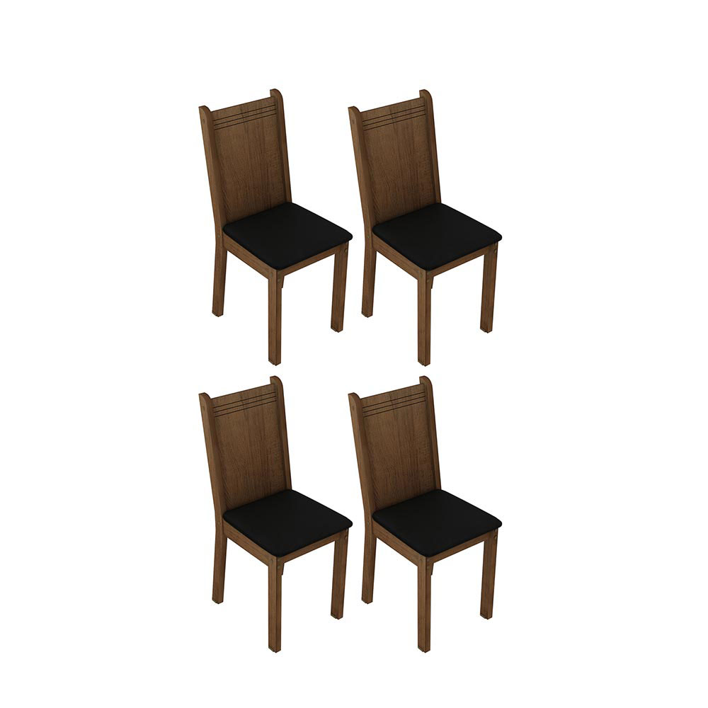 Kit Sillas Madesa 42905Z4 Marrón 4 Piezas