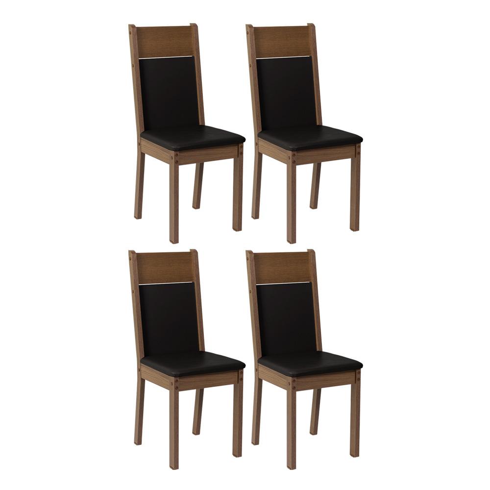 Foto 2 pulgar | Kit de 4 Sillas Madesa 4280 con Asiento Tapizado en Opciones Neutras y Colores Vibrantes