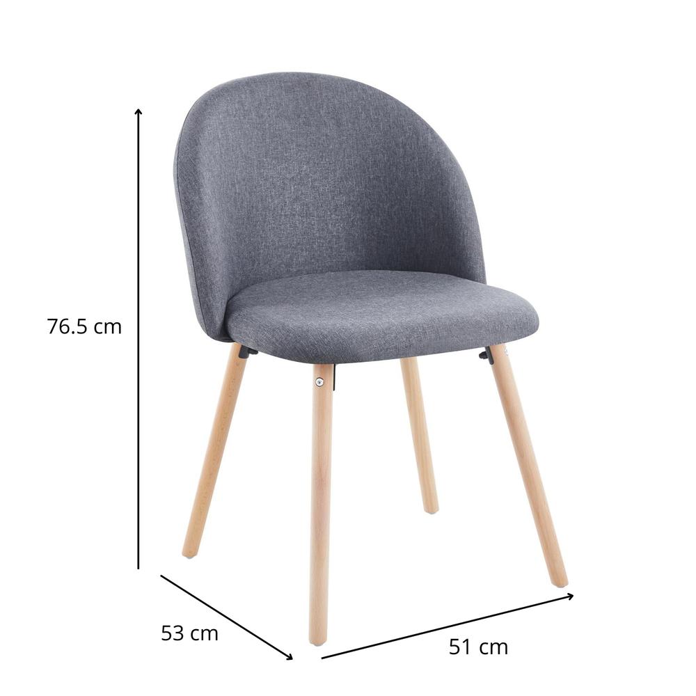 Foto 7 pulgar | Set Sillas de Comedor Midtown Concept Grises 2 Piezas