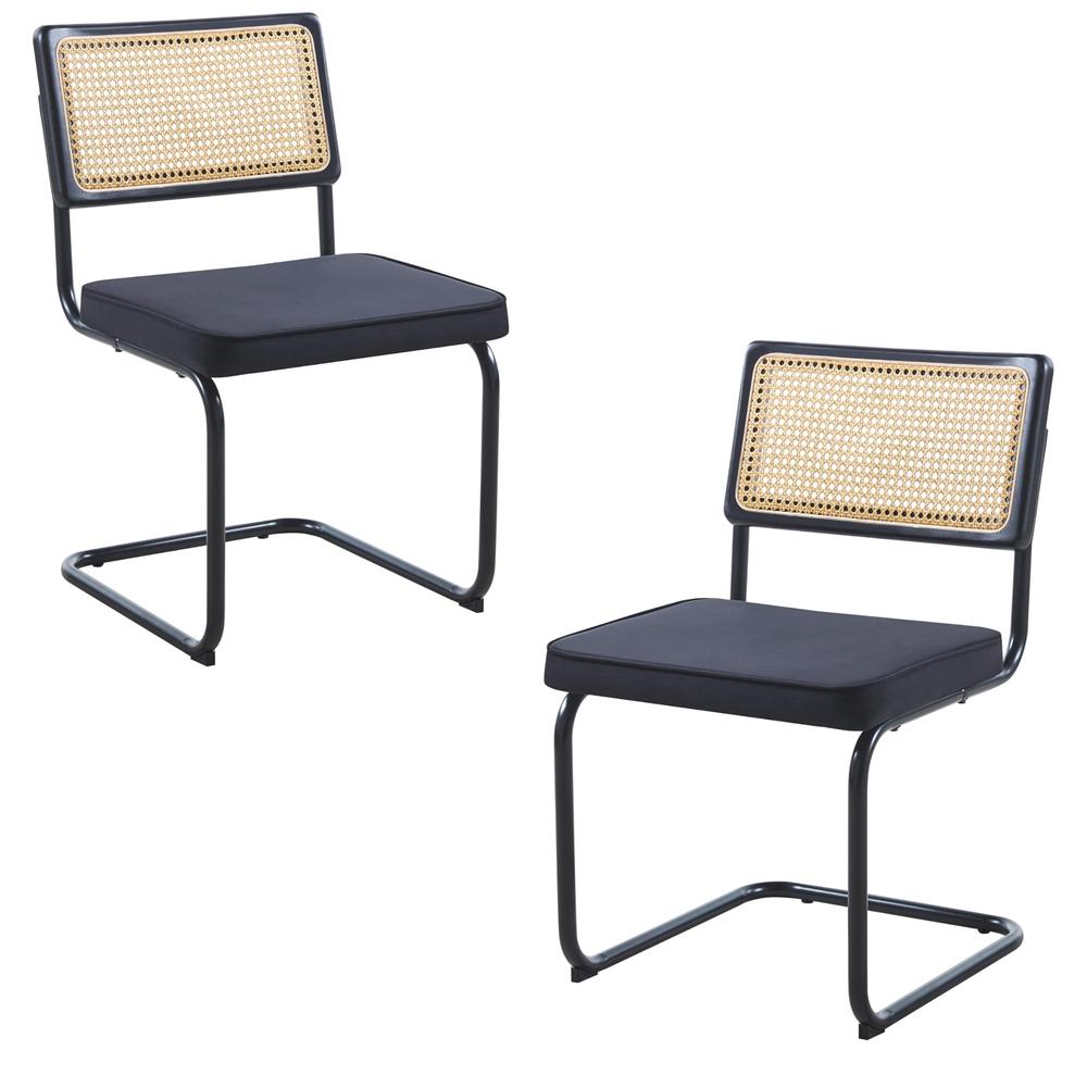 Foto 1 | Set Sillas Esterilla Midtown Concept Negras 2 Piezas