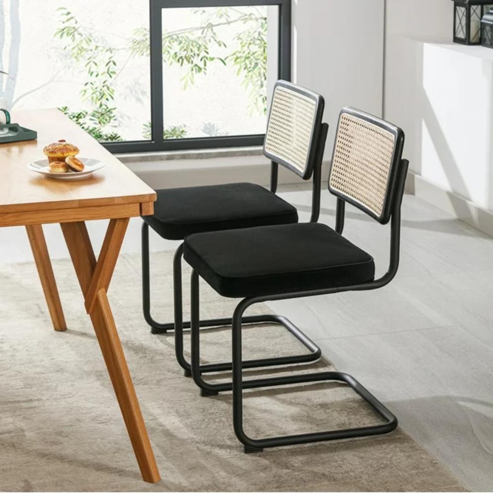 Foto 7 | Set Sillas Esterilla Midtown Concept Negras 2 Piezas