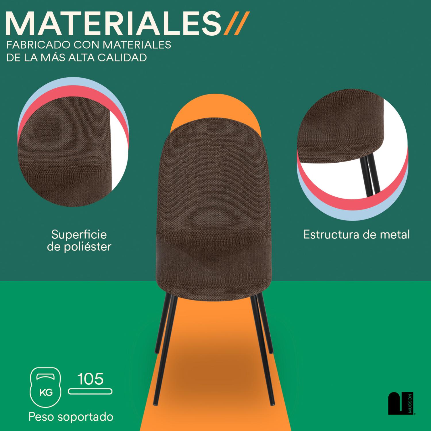 Foto 4 pulgar | Set De 4 Sillas Para Comedor Mubson Sillas Sacre