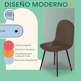 Foto 4 | Set De 4 Sillas Para Comedor Mubson Sillas Sacre