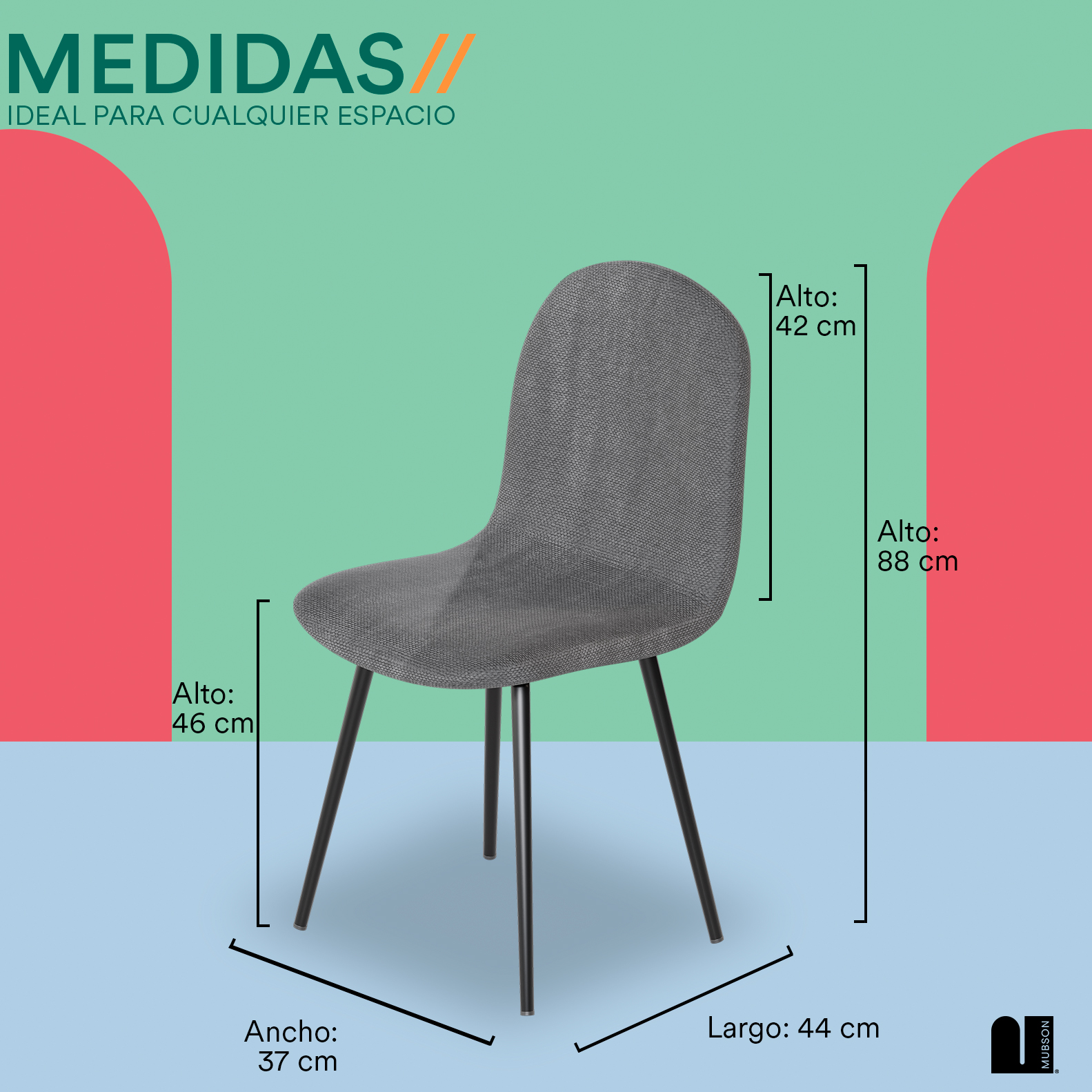Foto 6 pulgar | Set De 4 Sillas para Comedor Mubson