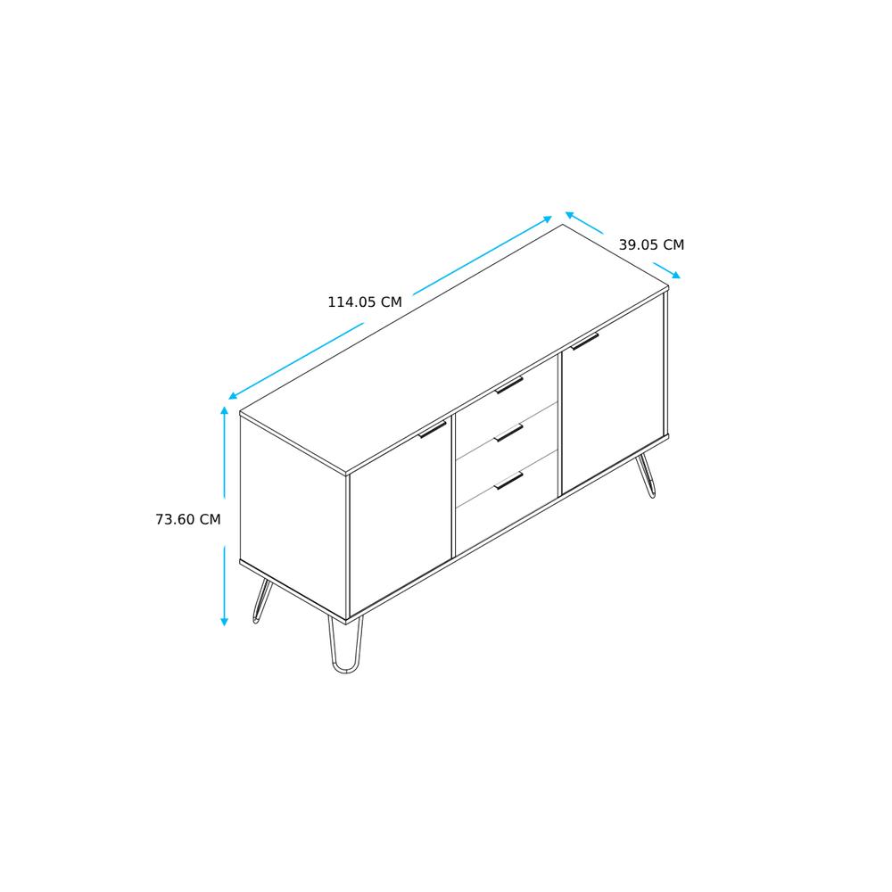 Foto 5 pulgar | Cajonera Midtown Concept 2 Puertas 3 Cajones Blanca