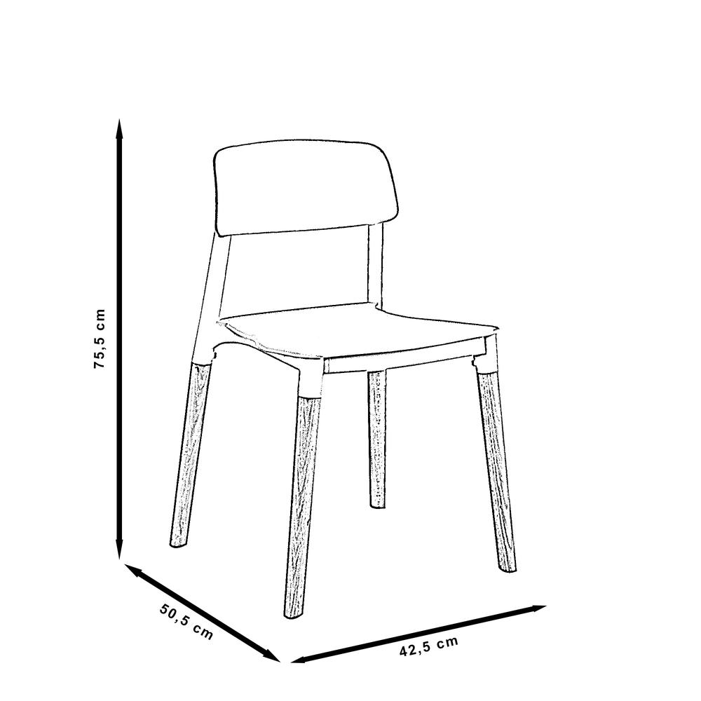 Foto 8 | Sillas Estocolmo Midtown Concept con Patas de Madera 4 Piezas