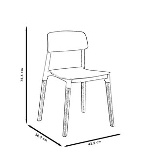 Foto 8 | Sillas Estocolmo Midtown Concept con Patas de Madera 4 Piezas