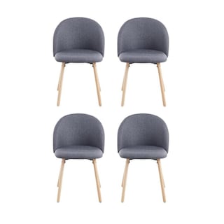 Foto 1 | Set 4 Sillas de Comedor Midtown Concept Gris Tapizadas