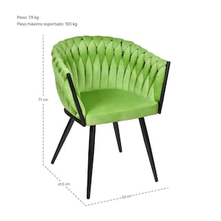 Foto 7 | Sillas para Comedor Rack & Pack Verdes 2 Piezas