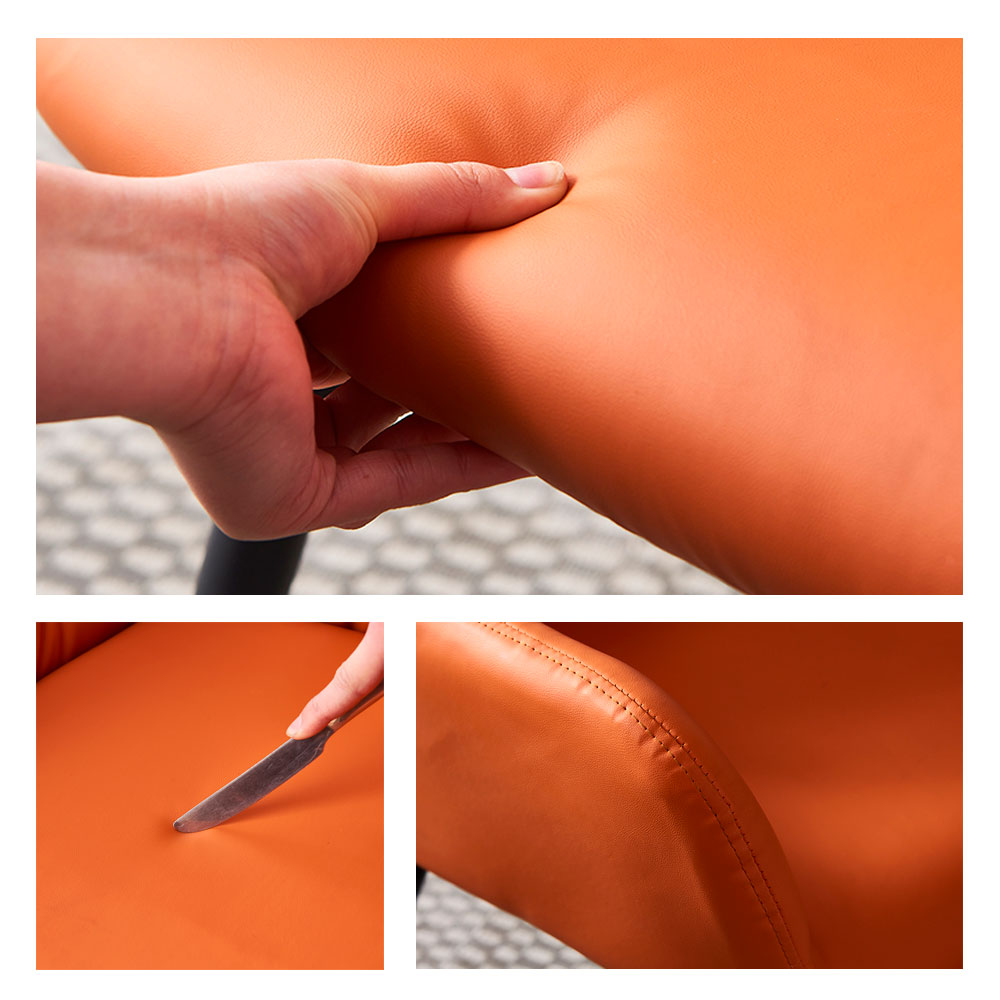 Foto 8 | Set de 2 Sillas de Comedor Ilios Innova Naranja con Vinipiel para tu Hogar