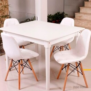 Foto 7 | Set de 4 Sillas Pidotodo Eames Blancas