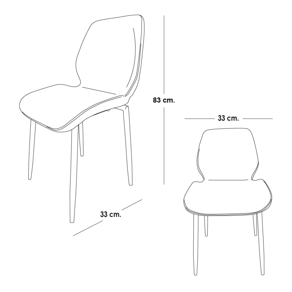 Foto 3 pulgar | Paquete de Sillas para Comedor Ilios Innova Berlín Grises 4 Piezas