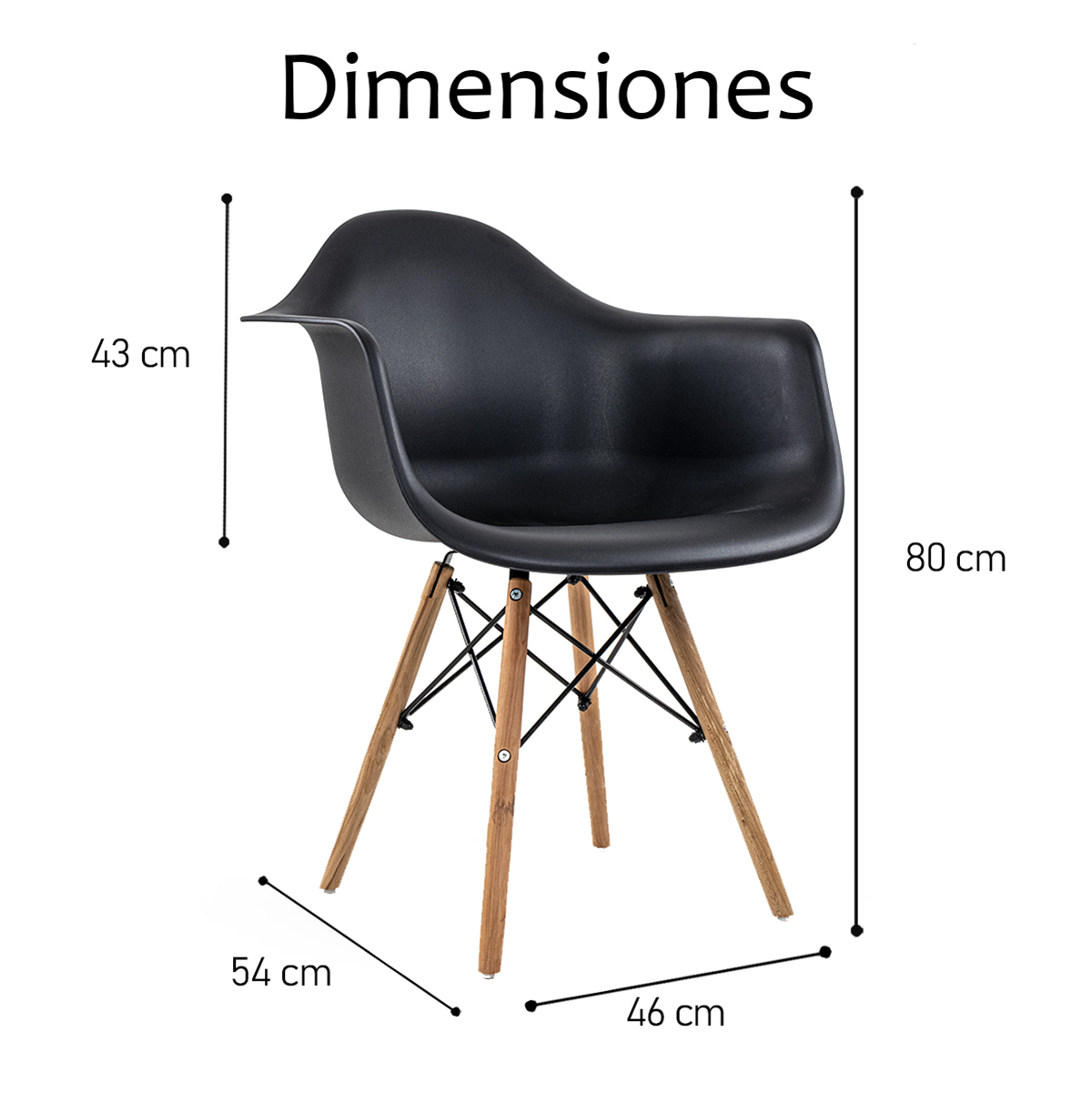 Foto 4 pulgar | Set de 4 Sillas Vessel Gaon Legacy Negras