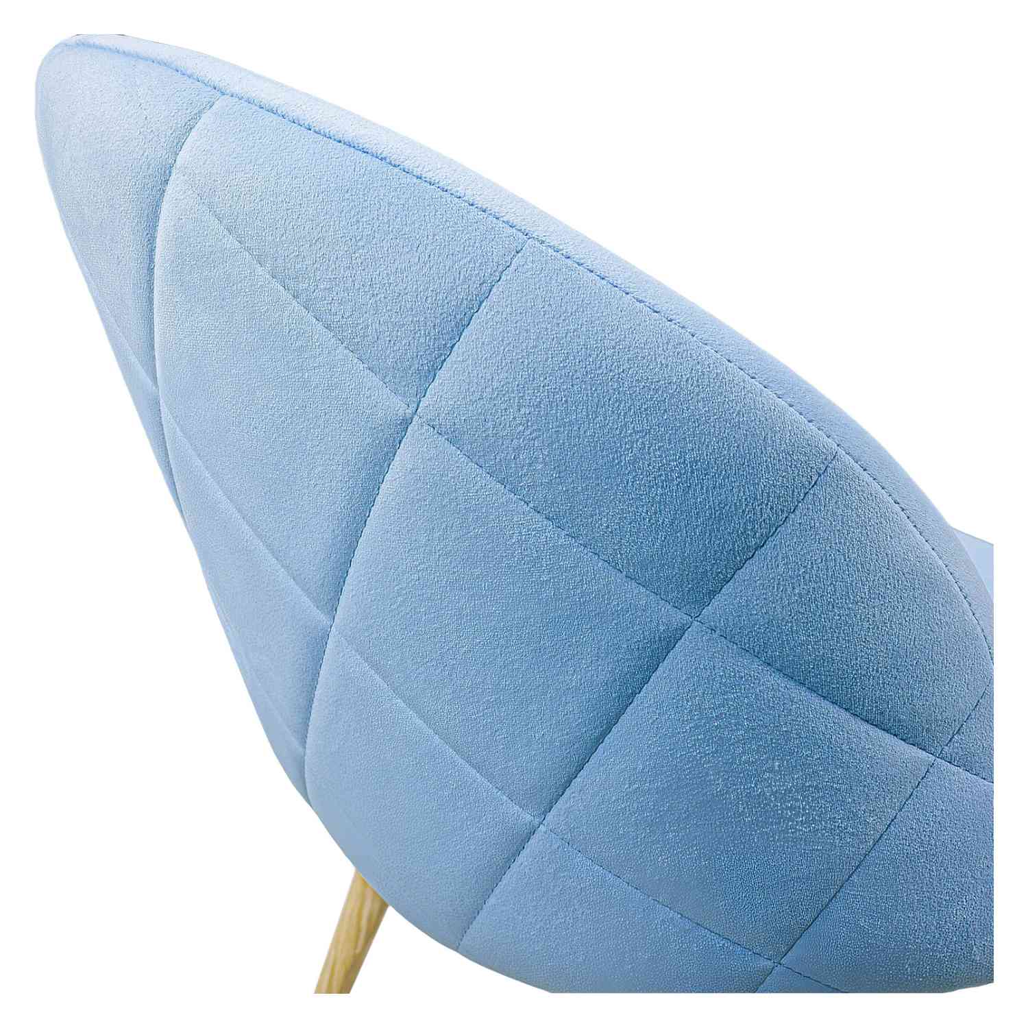 Foto 6 pulgar | Sillas para Comedor de Terciopelo Modernas Acolchadas Azules 2 piezas