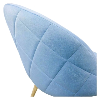 Foto 5 | Sillas para Comedor de Terciopelo Modernas Acolchadas Azules 2 piezas