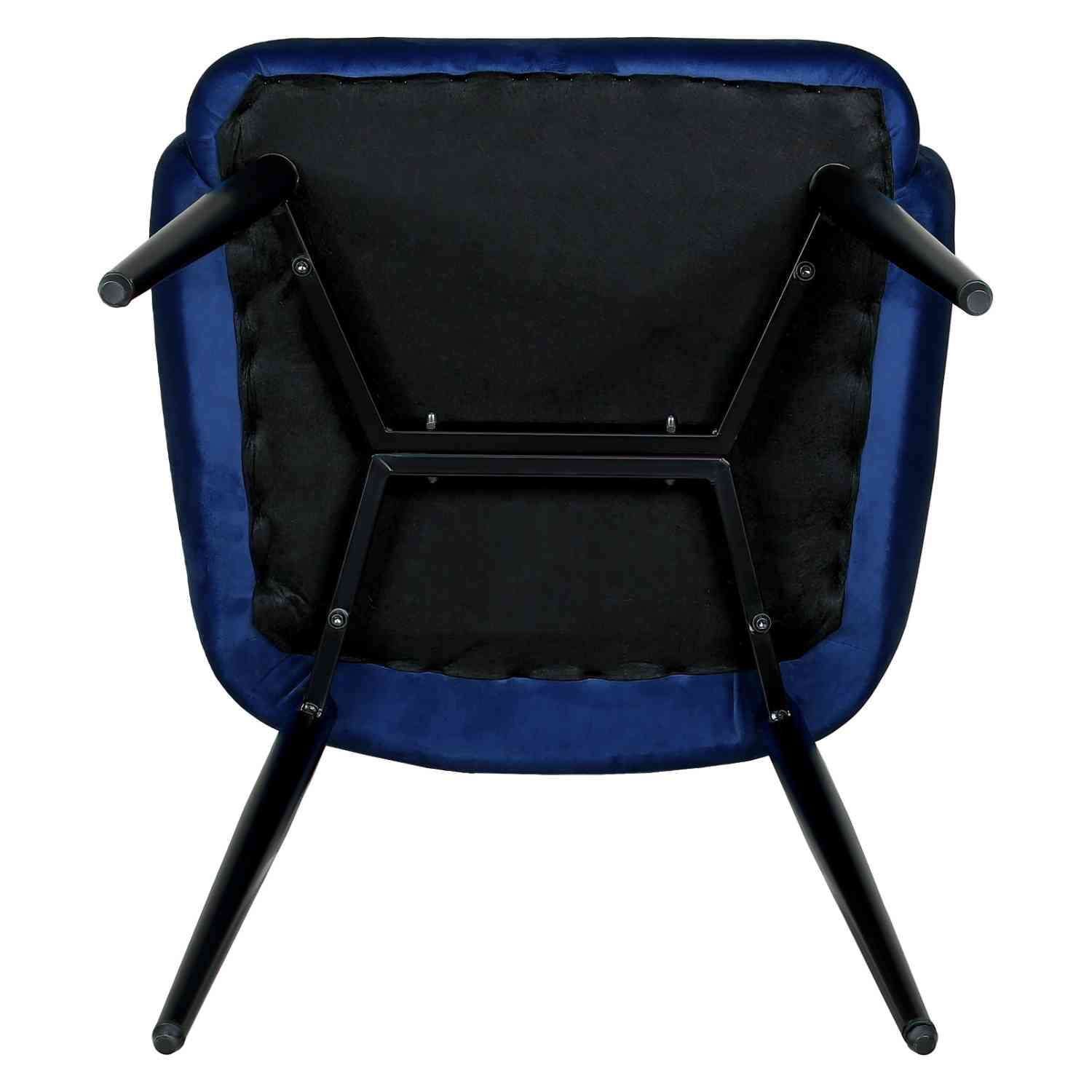 Foto 5 pulgar | Sillas para Comedor de Terciopelo Acolchadas Modernas Azules 2 piezas
