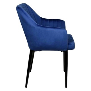 Foto 5 | Sillas para Comedor de Terciopelo Acolchadas Modernas Azules 2 piezas