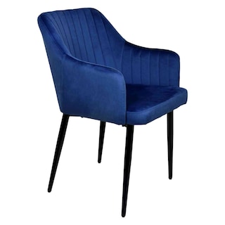 Foto 6 | Sillas para Comedor de Terciopelo Acolchadas Modernas Azules 2 piezas