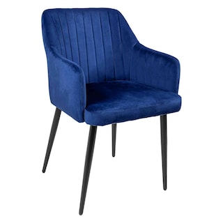 Foto 7 | Sillas para Comedor de Terciopelo Acolchadas Modernas Azules 2 piezas