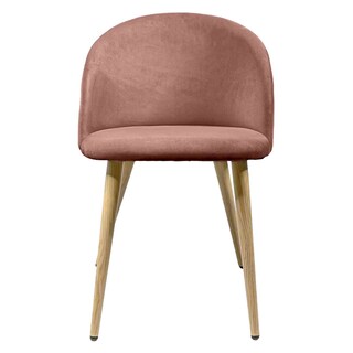 Foto 2 | Sillas para Comedor de Terciopelo Modernas Acolchadas Rosas 2 piezas