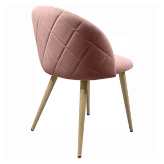 Foto 3 | Sillas para Comedor de Terciopelo Modernas Acolchadas Rosas 2 piezas