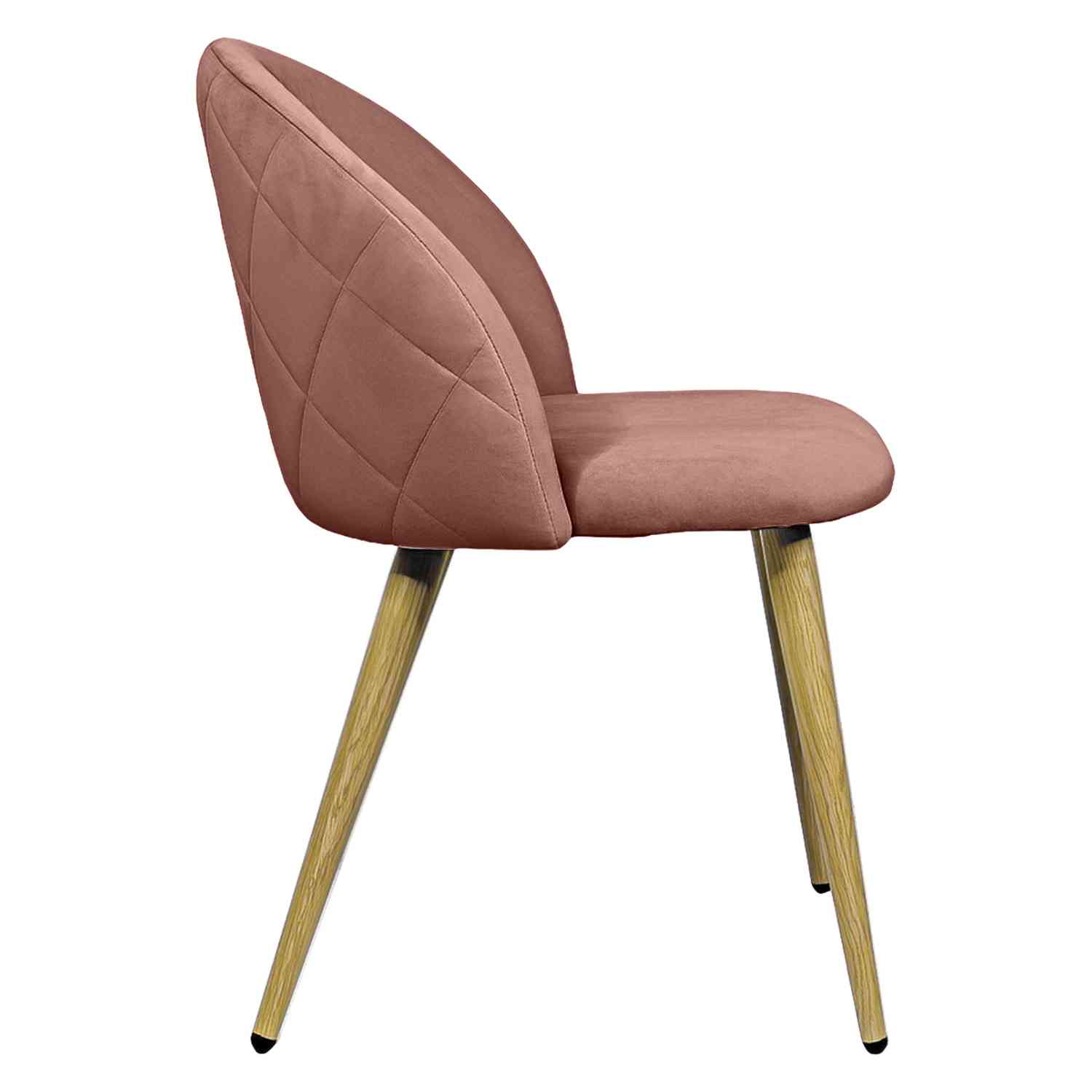 Foto 7 pulgar | Sillas para Comedor de Terciopelo Modernas Acolchadas Rosas 2 piezas
