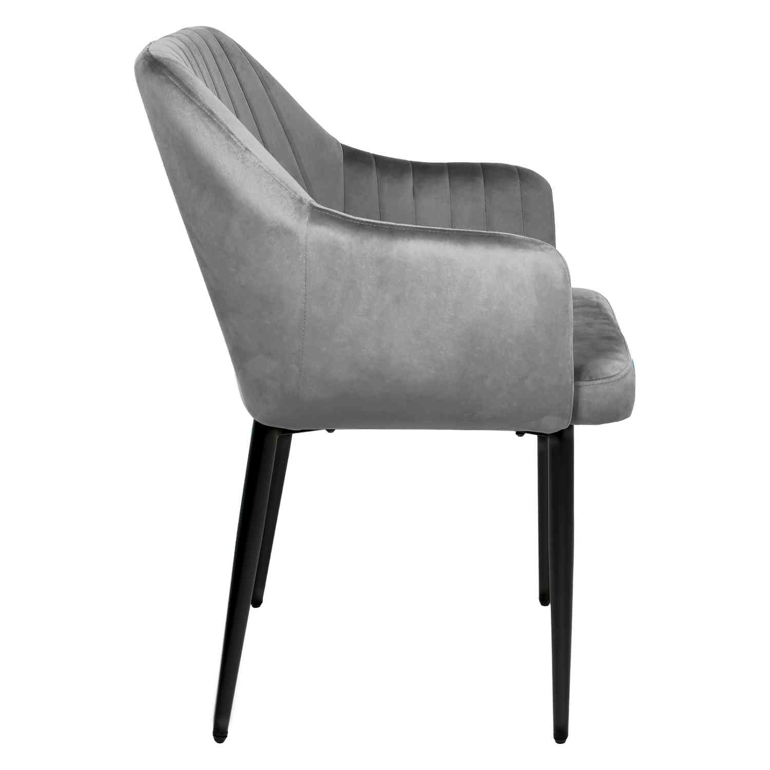 Foto 3 pulgar | Sillas para Comedor de Terciopelo Acolchadas Modernas Grises