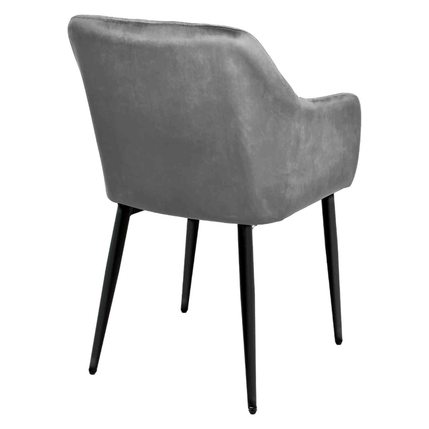 Foto 5 pulgar | Sillas para Comedor de Terciopelo Acolchadas Modernas Grises