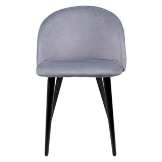 Foto 3 | Sillas para Comedor de Terciopelo Modernas Acolchadas Grises 2 piezas