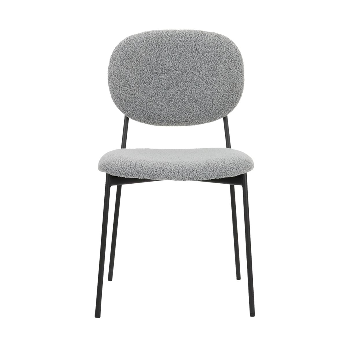 Foto 8 pulgar | Silla para Comedor Bouclé Gl-0010 Gaon Legacy Gris Elegante Set 4