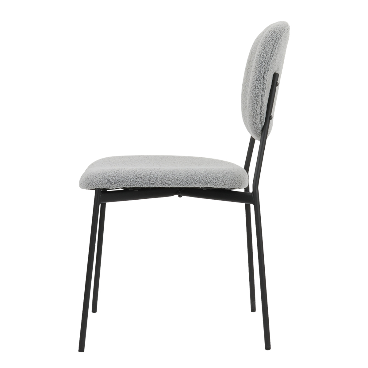 Foto 9 pulgar | Silla para Comedor Bouclé Gl-0010 Gaon Legacy Gris Elegante Set 4